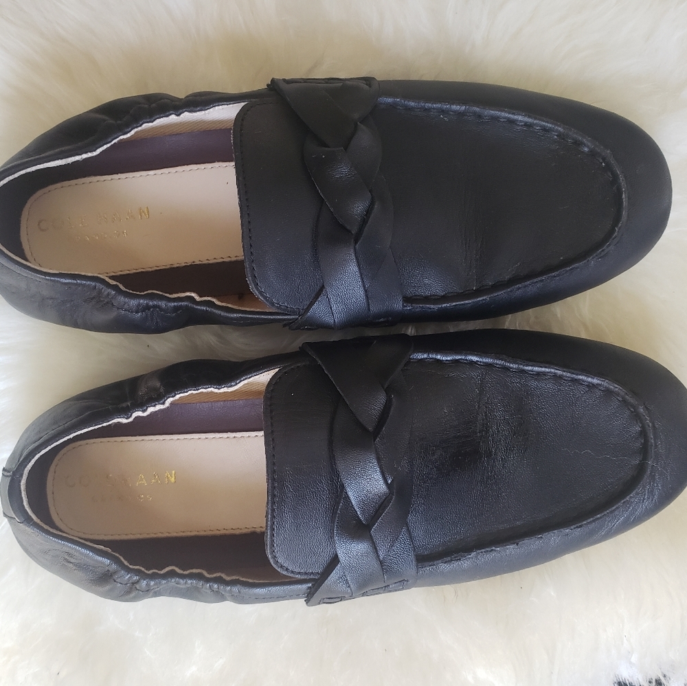 Black leather driving loafer Cole Haan!